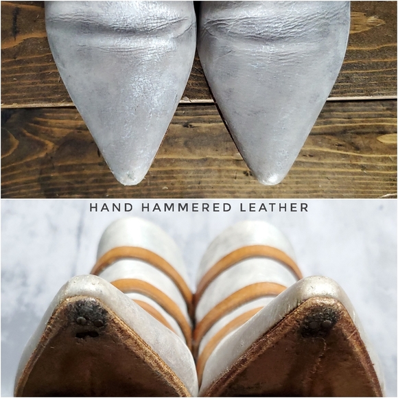 A.S.98 Milosh limited release pearl gray leather boots, size 7 - 7.5 - Picture 4 of 14